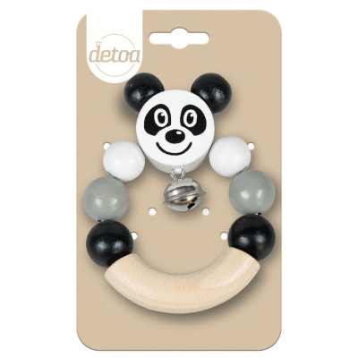 Chrastítko Panda - dřevěné