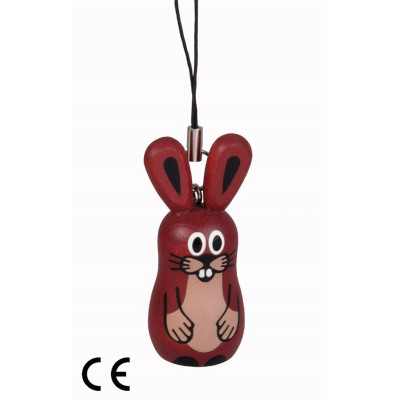 Klíčenka mini Zajíc - dřevěná