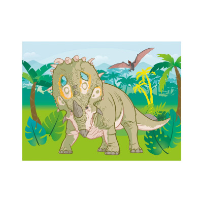 Dřevěné obrázkové kostky - Jurský svět, 12 kostek Dřevěné obrázkové kostky - Jurský svět, 12 kostek