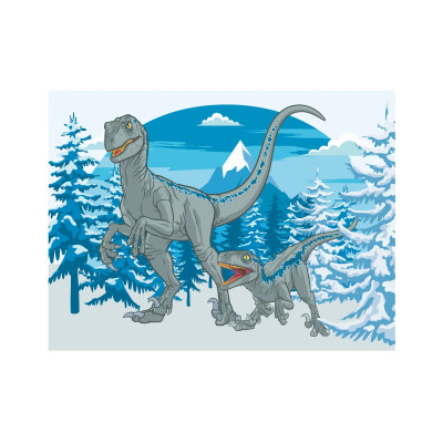 Dřevěné obrázkové kostky - Jurský svět, 12 kostek Dřevěné obrázkové kostky - Jurský svět, 12 kostek