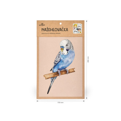 Nažehlovačka - Andulka modrá, velikost M