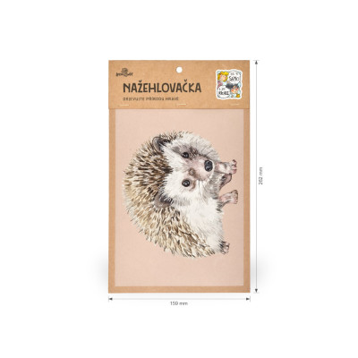 Nažehlovačka - Ježek Bělobřichý, velikost M