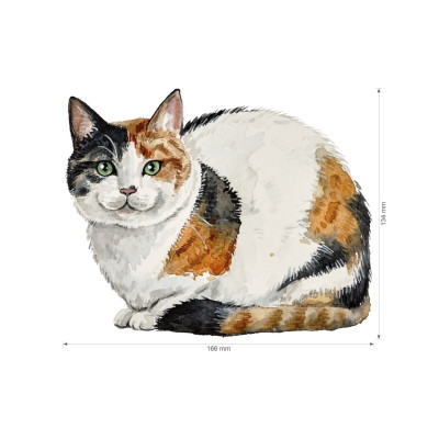 Nažehlovačka - Kočka tříbarevná, velikost M