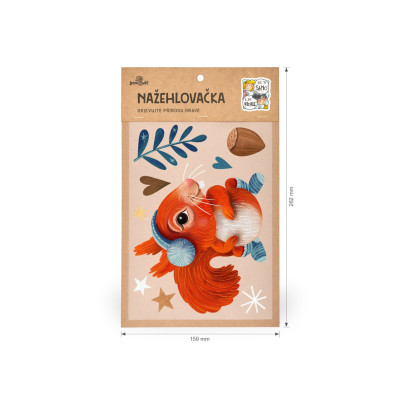 Nažehlovačka - Zimní veverka, velikost M